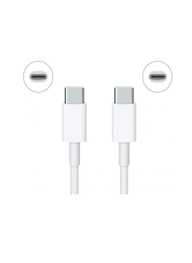 DUSALA USB Type-C to Type-C Data & Charging Cable -USB C-C Fast Charger Cord (White)  - Image 1
