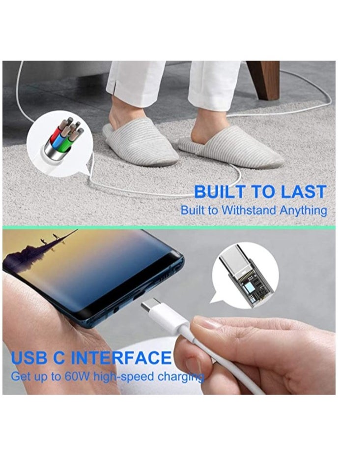 DUSALA USB Type-C to Type-C Data & Charging Cable -USB C-C Fast Charger Cord (White)  - Image 2