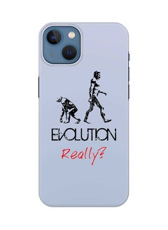 Case for Apple iPhone 14 Slim Snap Classic Series Mobile Cover Hard PC Shield Matte Finish Print - Evolution Really (Blue)