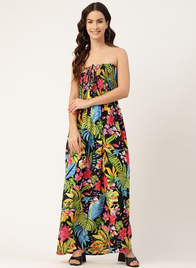 Rue Collection فستان ماكسي بدون أكمام بنقشة زهور للنساء - Image 1