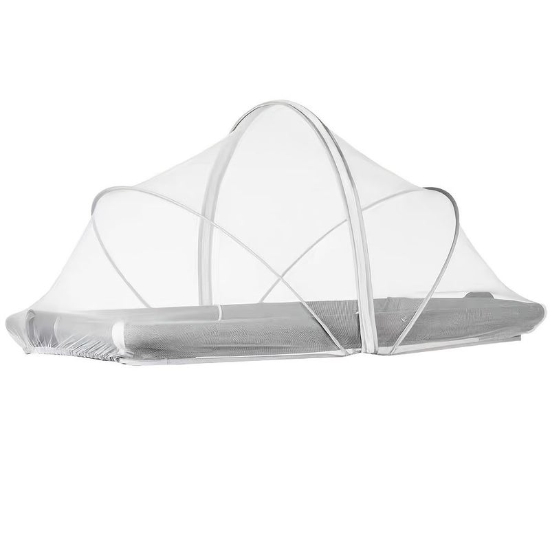 Portable Baby Mosquito Net White Full Enclosure Dense Mesh Breathable Foldable Easy Install Various Bed Types - Image 3