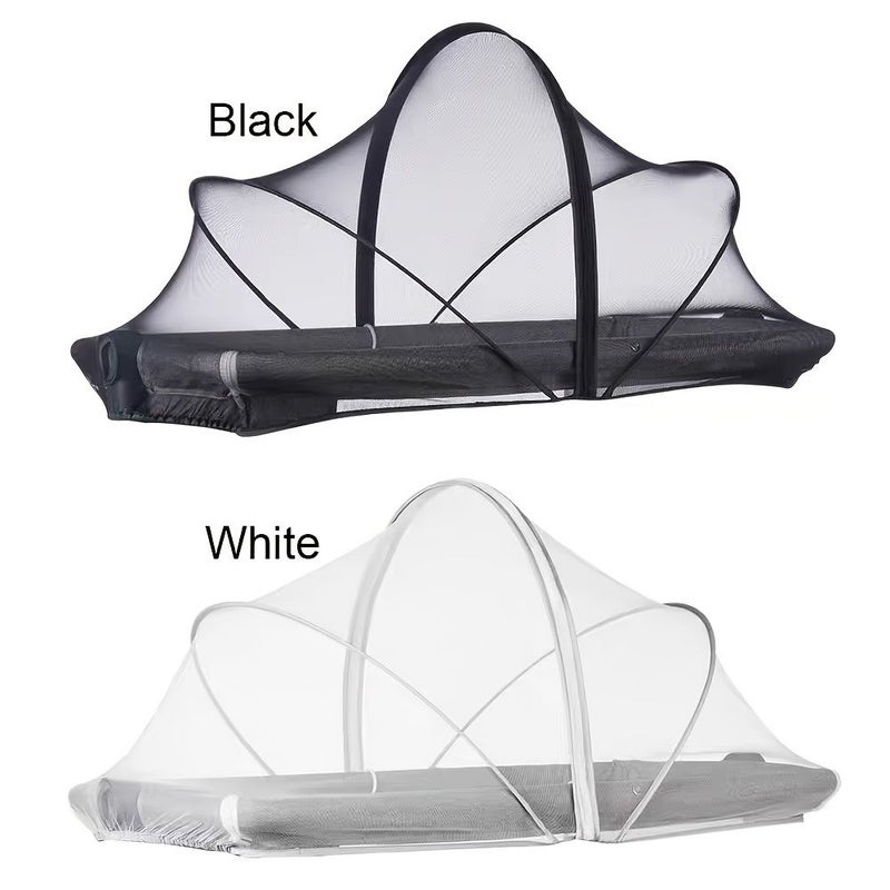 Portable Baby Mosquito Net White Full Enclosure Dense Mesh Breathable Foldable Easy Install Various Bed Types - Image 4