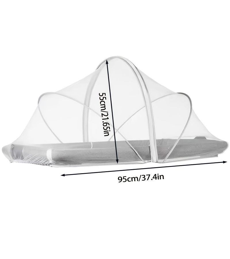 Portable Baby Mosquito Net White Full Enclosure Dense Mesh Breathable Foldable Easy Install Various Bed Types - Image 5