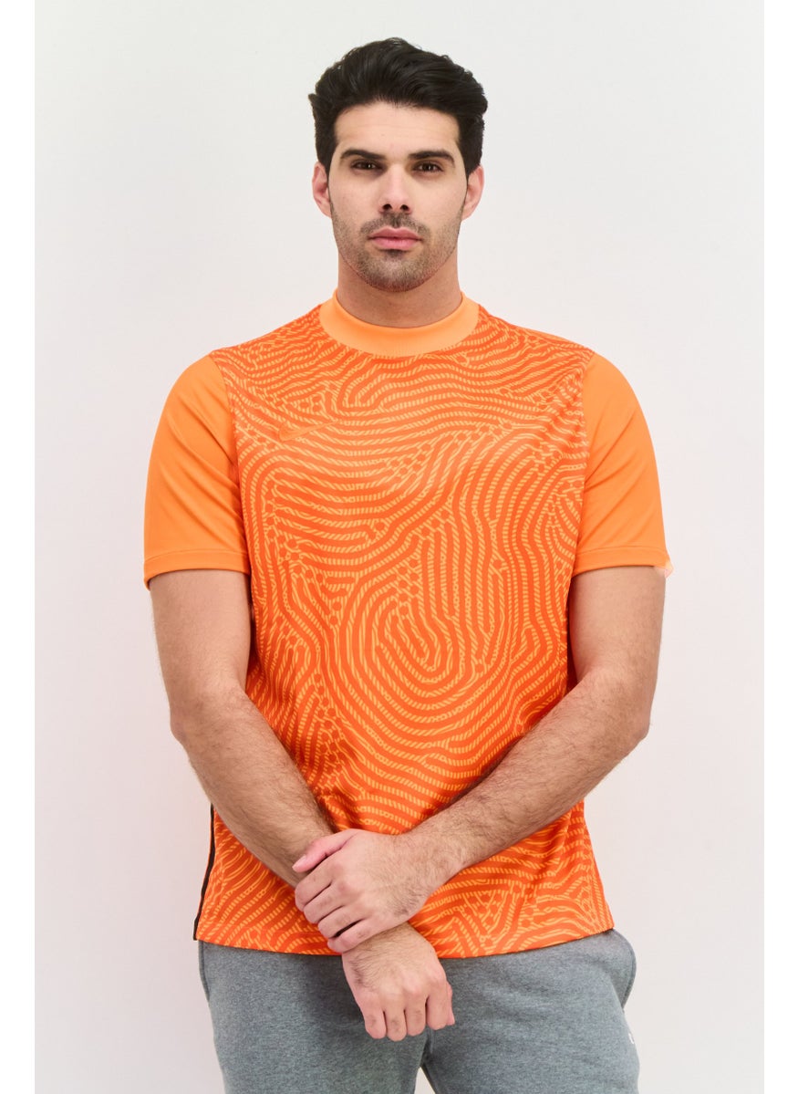 Nike - Men Dri-Fit Short Sleeves Training T-Shirt, Dark Orange Combo - Image 1