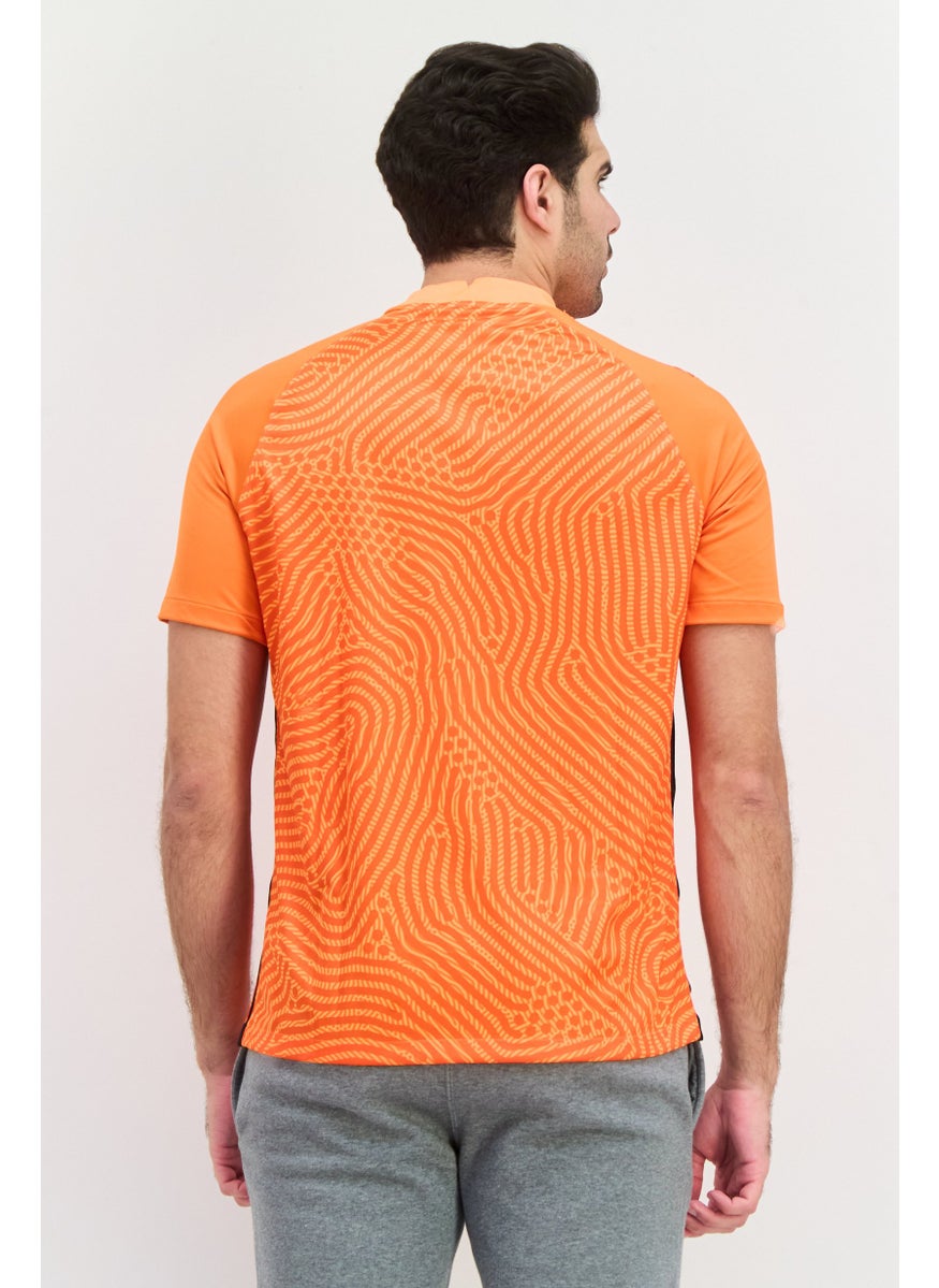 Nike - Men Dri-Fit Short Sleeves Training T-Shirt, Dark Orange Combo - Image 1