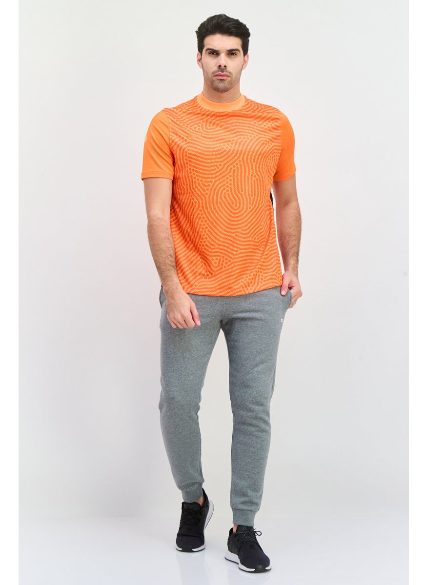 Nike - Men Dri-Fit Short Sleeves Training T-Shirt, Dark Orange Combo - Image 1