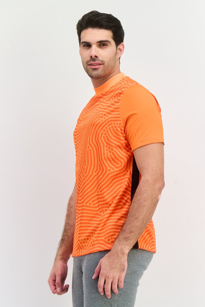 Nike Men Dri-Fit Short Sleeves Training T-Shirt, Dark Orange Combo  - Image 2