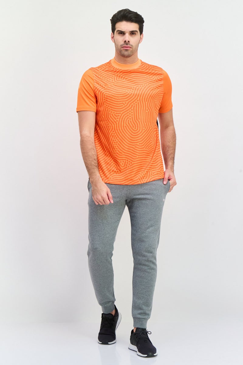 Nike Men Dri-Fit Short Sleeves Training T-Shirt, Dark Orange Combo  - Image 4