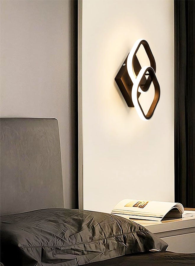 Led Ceiling Light Fixture,3000K/4500K/6000K Modern Hallway Light fixtures Ceiling Lighting,Black Square Close to Ceiling Lights for Bathroom Bedroom Kitchen Balcony Stair Small Ceiling Lamp (Black) - Image 3