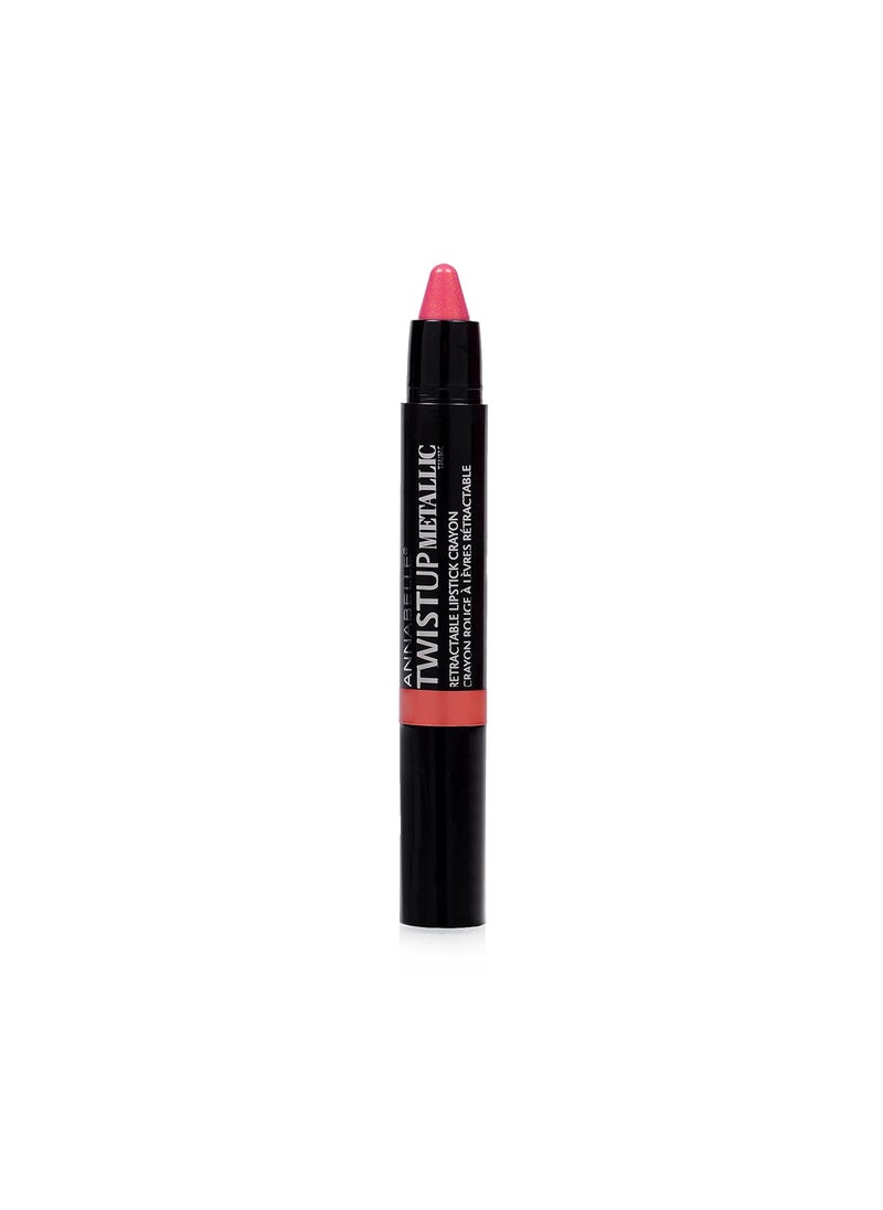 Annabelle Annabelle Twistup Metallic Lipstick, Crazy Coral, 1.5 Gram 