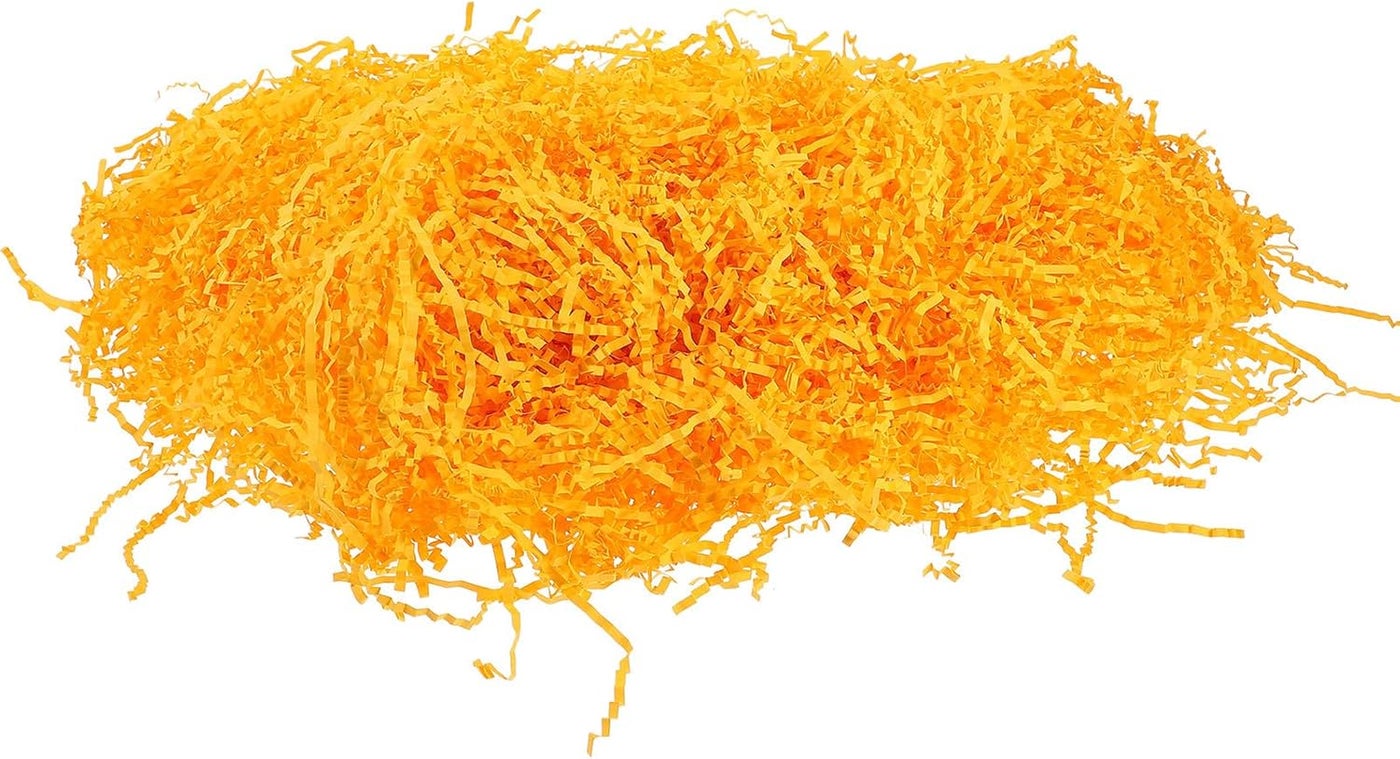 WOONEKY Shredded Tissue Paper 200g Gold Crinkle Paper Filler for Boxes Basket Stuffing for Shipping and Party Decoration
