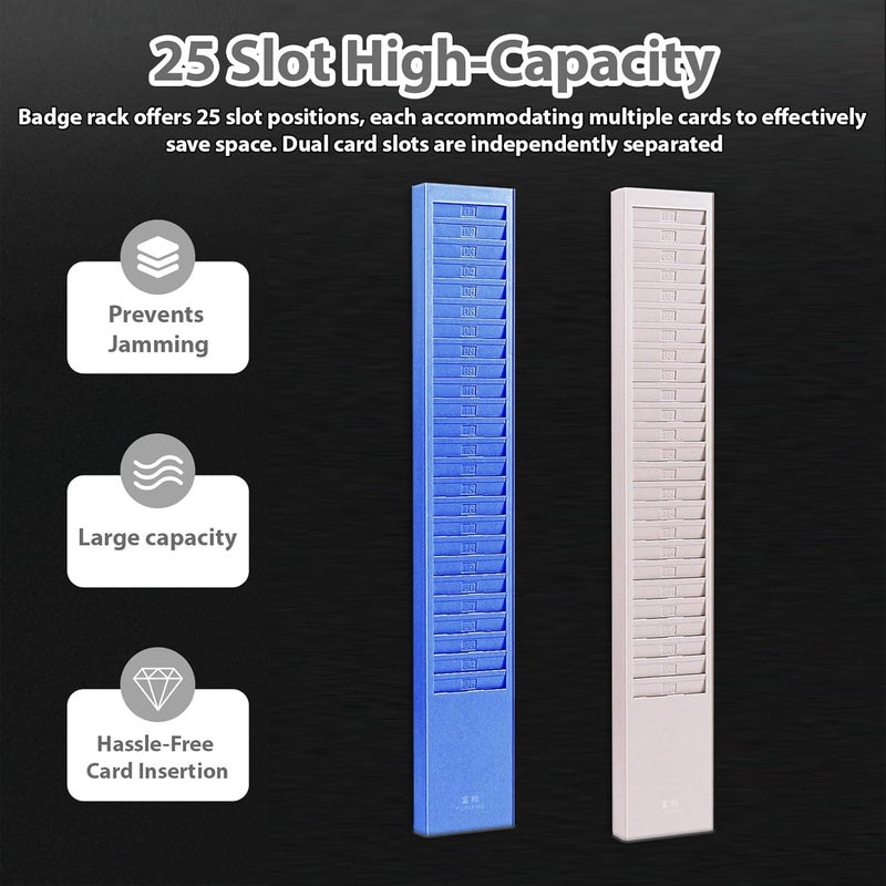 Attendance Payroll Recorder Wall Mount, Employee Time Card Holder with 25 Deep Slots for Job Tickets Display in Retail, School, or Home - Image 3