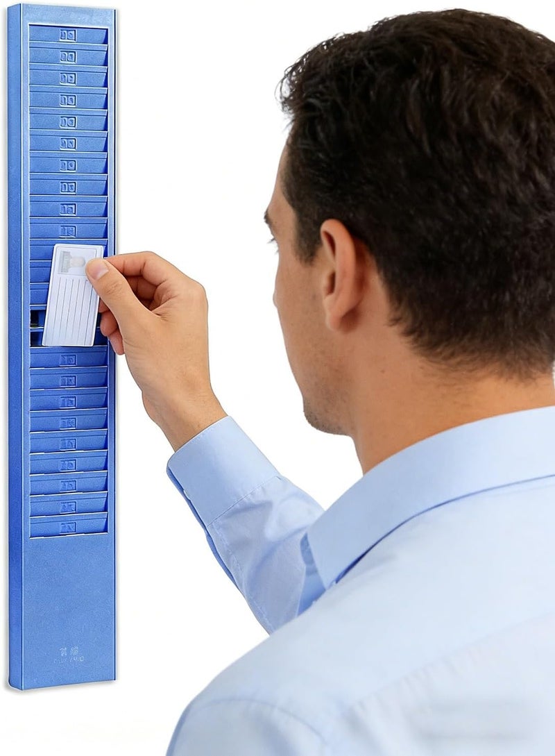 Attendance Payroll Recorder Wall Mount, Employee Time Card Holder with 25 Deep Slots for Job Tickets Display in Retail, School, or Home - Image 1