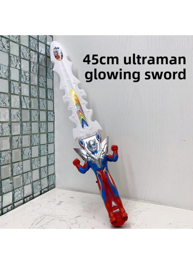 Luminous OTT Slow Music Sword Sound And Light Sword Children's Toy Props Performance OTT Series Mask Suit Sword-Color:45cm Ultra Sword [battery Not Included] - Image 1