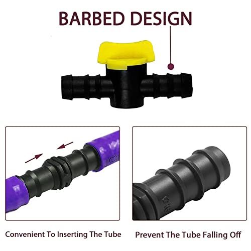 APPSTER Drip Irrigation Accessories 16 mm Plastic Straight Connector with Tap Joiner Regulator Flow Adjustor | Pipe Joint Connectors - (Pack of 50) - Image 3