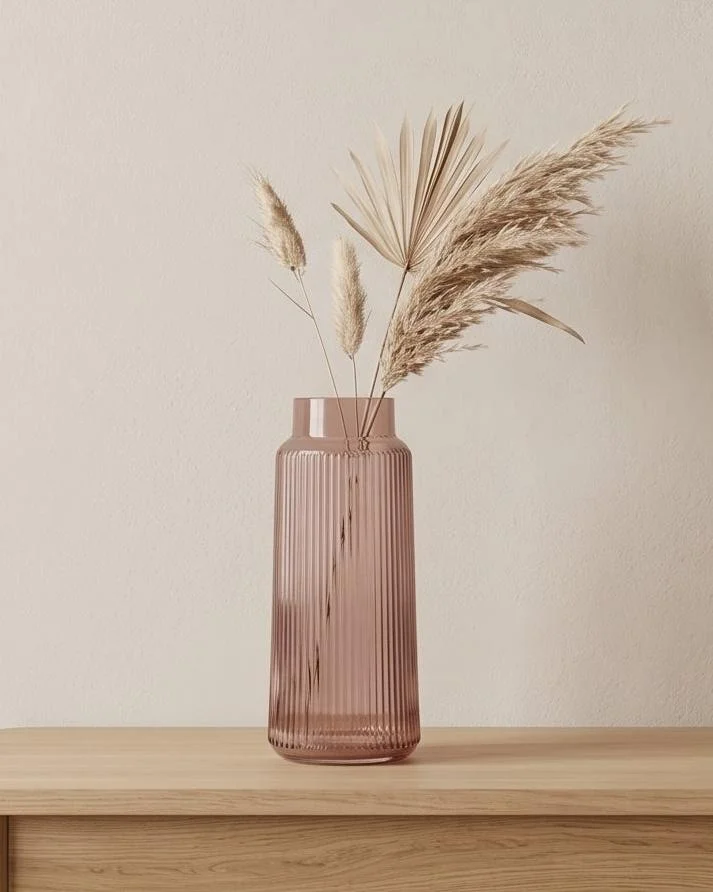REDTAG Pink Glass Decorative Vase