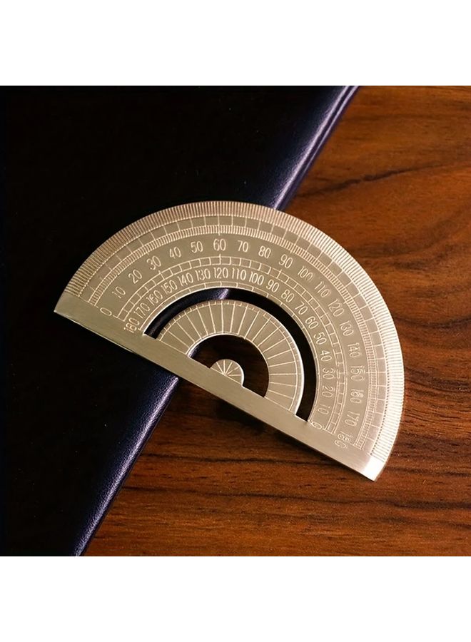 1pc Brass Retro Semi Circular Angle Measuring Instrument - Image 5
