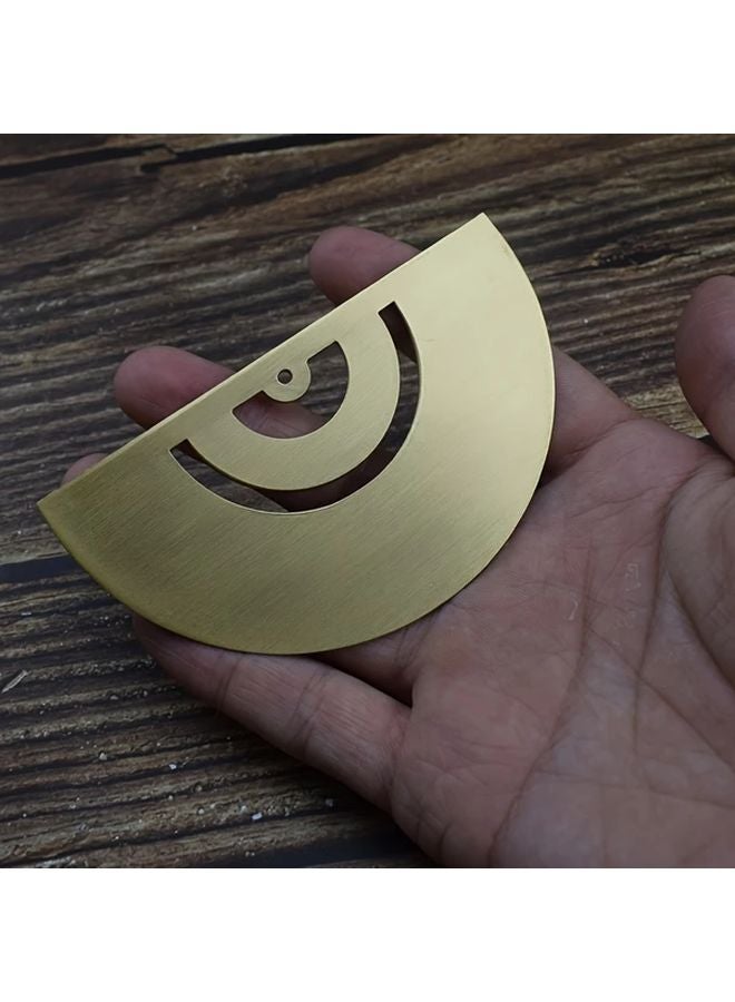 1pc Brass Retro Semi Circular Angle Measuring Instrument - Image 3