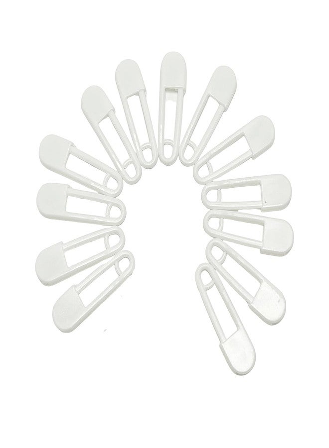 Elandy 100PCS 2.6CM Pure Colour Plastic Safety Pins-Exquisite Small Clothing Accessories Trimming Fastening Safety Locking for Home (White) - Image 1