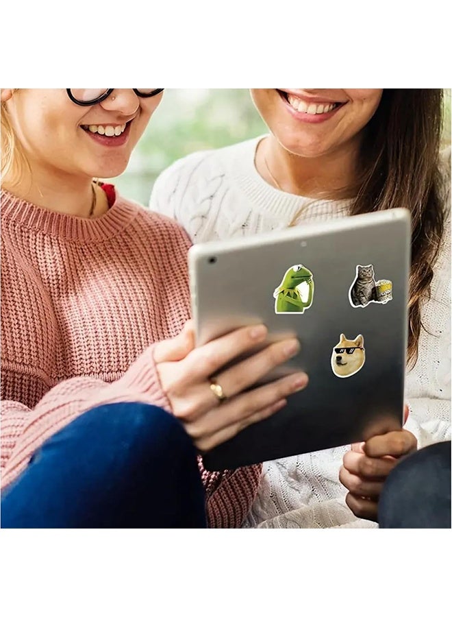 واي جيه 50 بكس ملصقات مضادة للماء لزجاجات الماء، كمبيوتر محمول، سكاتيبار، د كمبيوتر، هاتف. ملصقات كرتونية جميلة لأطفال المراهقين - Image 4