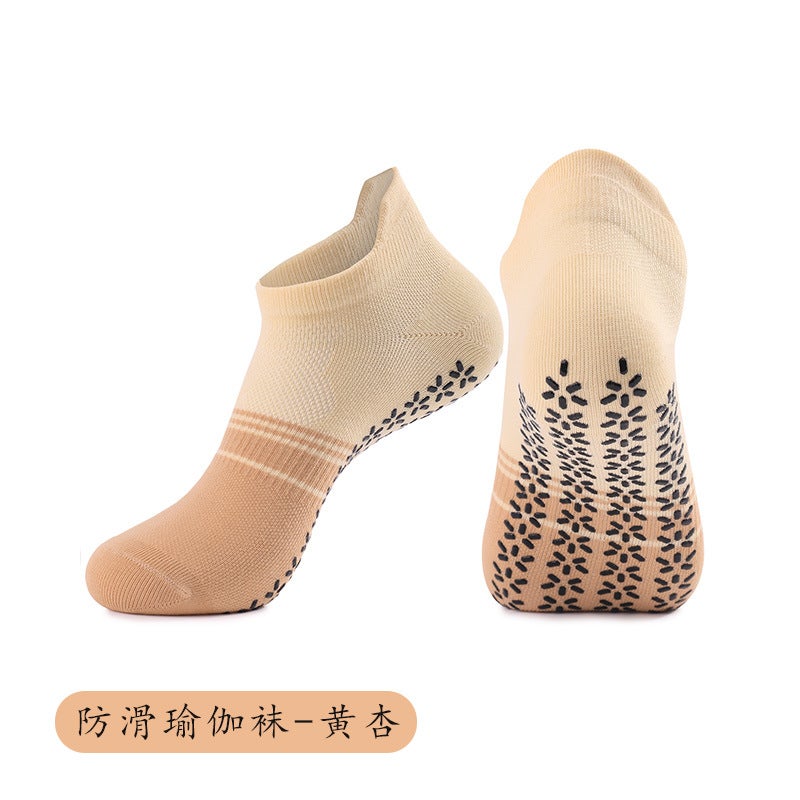 Generic Strap Yoga Socks Non-slip Professional Womens Medium Pilates Socks Short Towel Bottom Fitness Sports Floor Socks X82 yellow apricot "professional yoga socks" regular