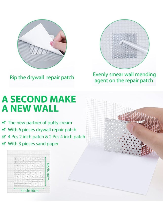 Drywall Repair Kit, 2 Pcs Spackle Wall Repair Patch Kit with Scraper, Wall Mending Agent Large Hole Drywall Patch, Easy to Fill Holes in Home Wall and Quick Repair Crack, Plaster Wall Repair - Image 4