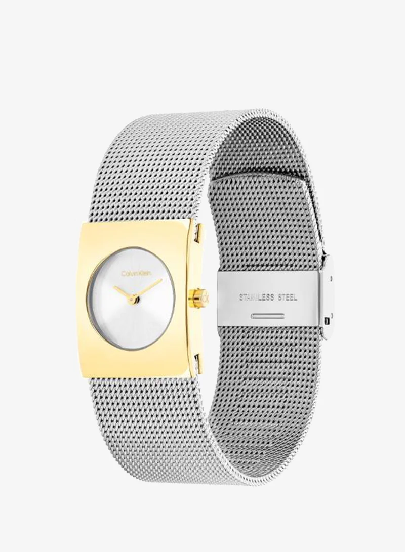Calvin Klein  Calvin Klein Two Hand Quartz Movement Watch for Women CK PULSE Collection with Silver Stainless Steel Mesh Bracelet - 25100139 for Women | Best Price UAE