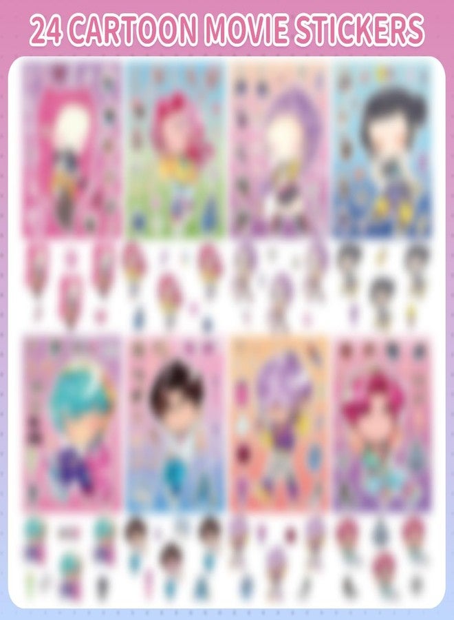 PATPAT® 24 Sheets Sticker Cute Cartoon Charaters Make Your Own Sticker - Image 3
