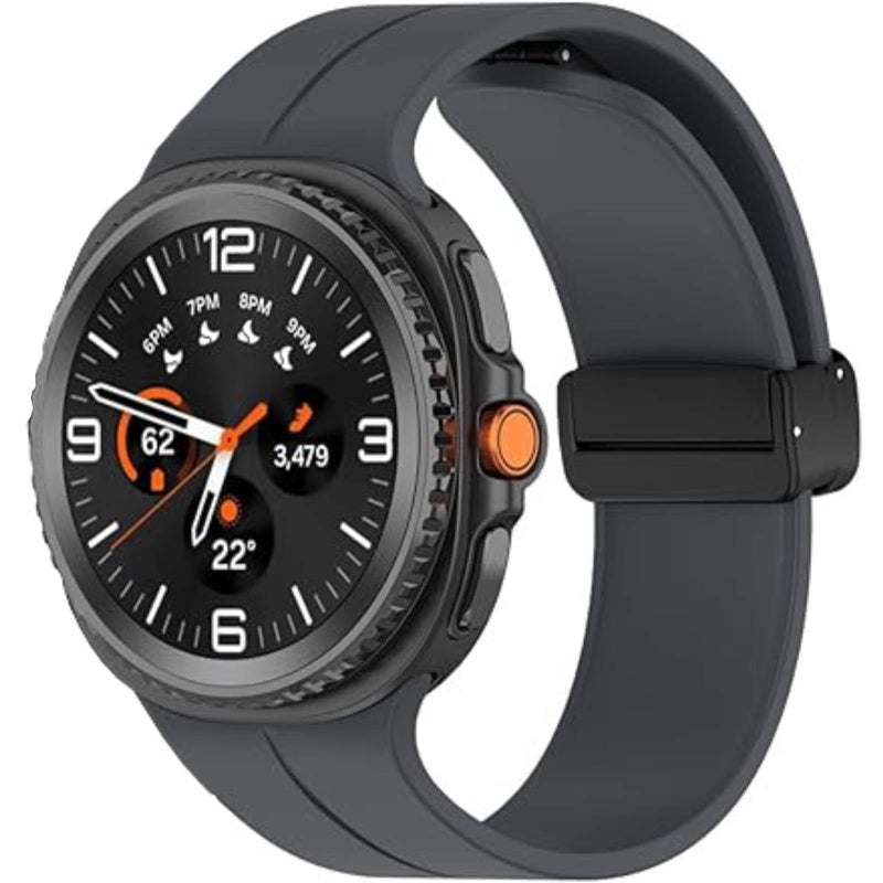 Vurtboly Magnetic D-Buckle Silicone Strap Compatible with Samsung Galaxy Watch 8 40mm/44mm/Classic 46mm 2025 – Men & Women - Image 1