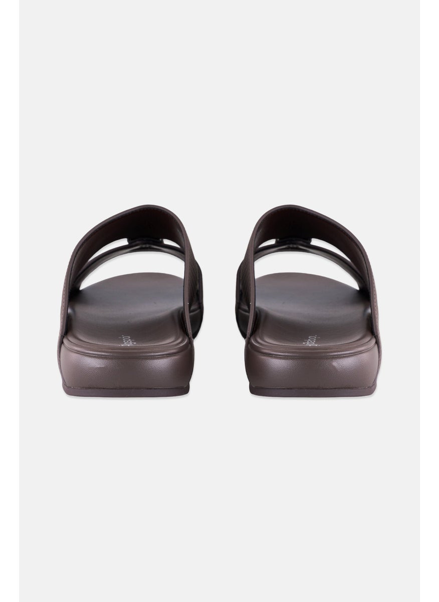 Algspar Men 2 Strap Slip On Arabic Sandals, Brown  - Image 2