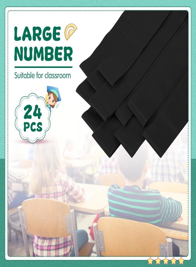 Berlune 24 Pcs Classroom Chair Bands Fidget Chairs and Desks Bands ADHD Autism Tools Bounce Flexible Seating for Classroom(Black, 1 mm) - Image 3
