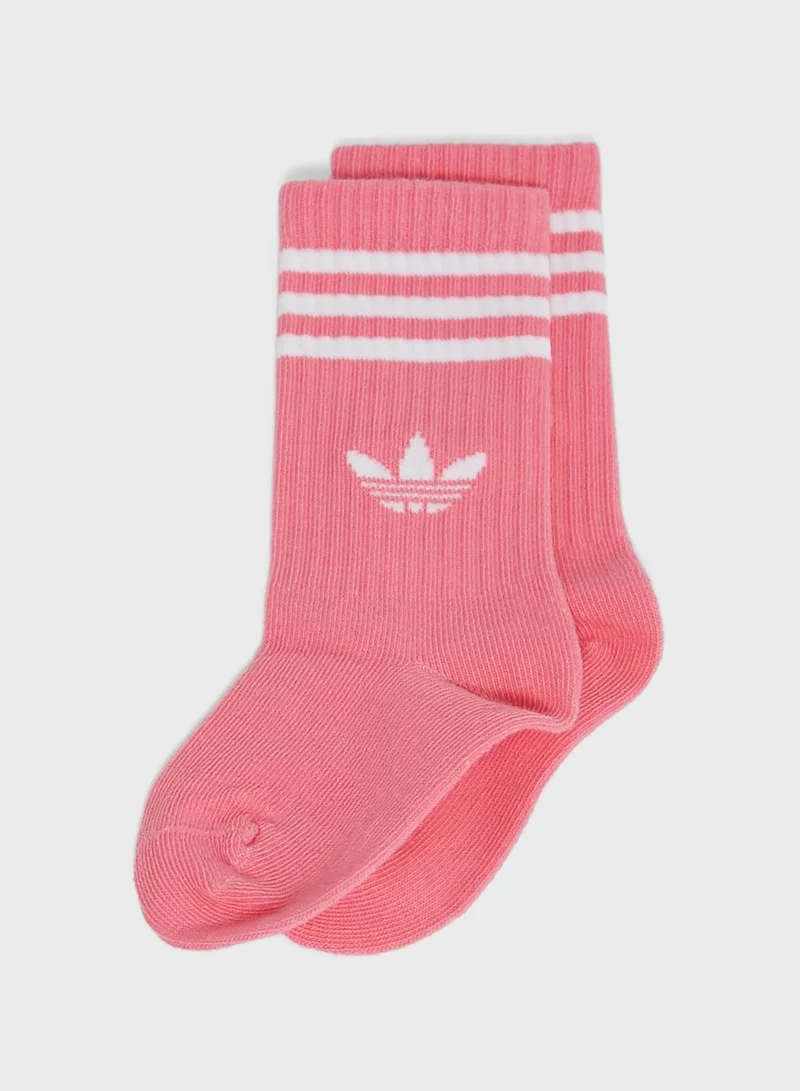 adidas Originals Kids 3 Pack Crew Socks