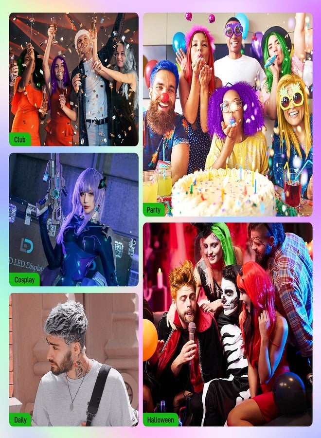 Spdoo Rose Red Temporary Hair Dye,Temporary Hair Color Wax,Natural Washable Hair Dye Temp Hair Color for Women Men Kids Party Cosplay Halloween - Image 5