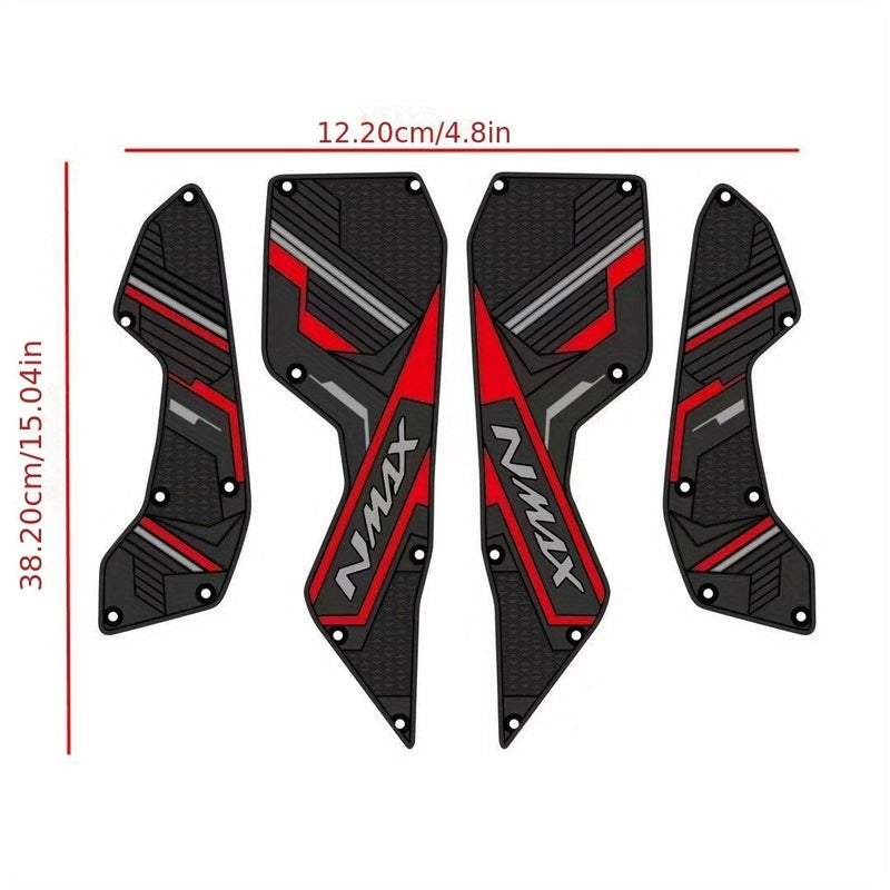 For Yamaha NMAX 155 Anti-Slip Footrest Pads Red Suitable For 2025 Model - Image 2