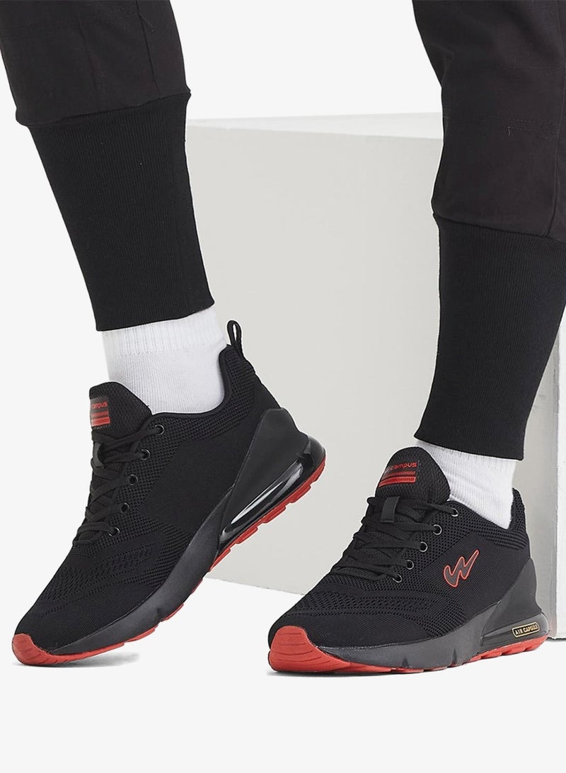 CAMPUS Men's Black Classic Low-Top Sneakers,Comfortable Sporty Shoes & Modern Design - Image 2