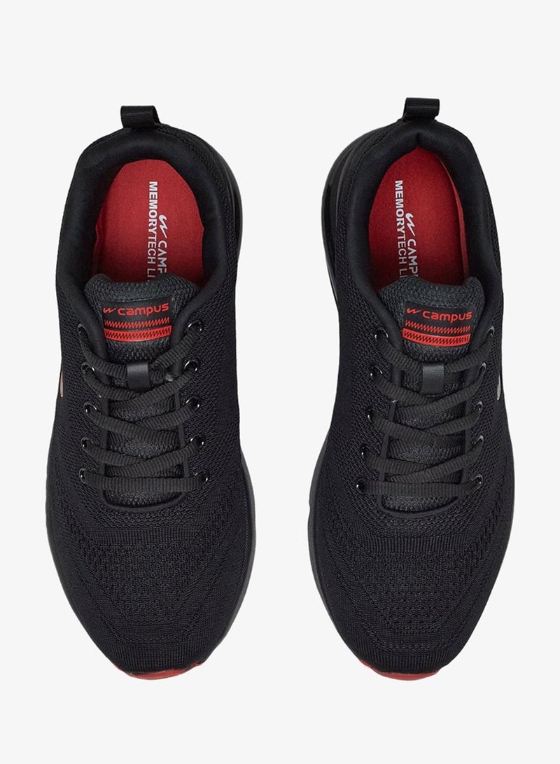 CAMPUS Men's Black Classic Low-Top Sneakers,Comfortable Sporty Shoes & Modern Design - Image 3