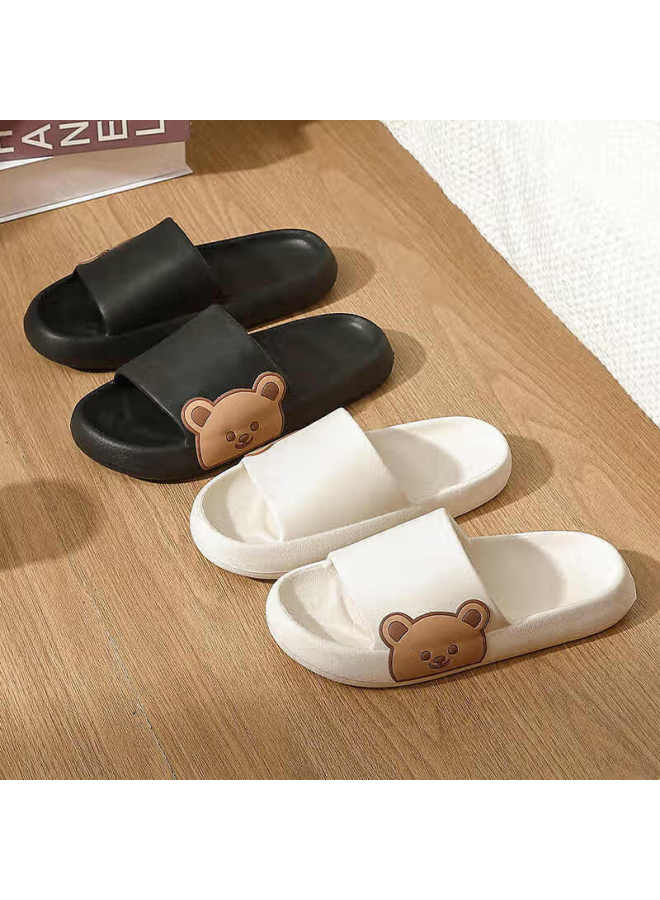 YUZHAOLIN Yuzhaolin Unisex Eva Cartoon Couple Home Bathroom Shower Slippers Yy508 White 36/37  - Image 1