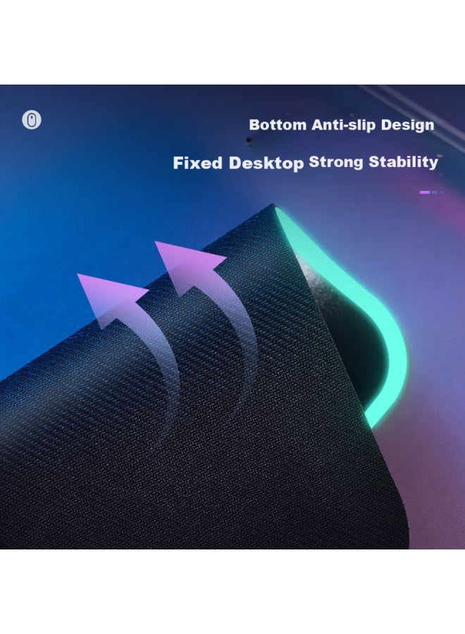 Deli Comfortable And Wear-resistant Resin Mouse Pad, Office And Gaming Mouse Pad, Luminous Glowing Pad, Cool Gaming Mat, 280*220mm, Black, Ln102 - Image 4