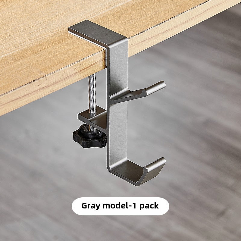 Desk Side Bag Hanger Hook for Office and Dorm Black and white 2 Pack - Image 1