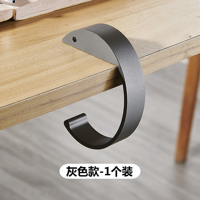 Desk Side Bag Hanger Hook for Office and Dorm Black and white 2 Pack - Image 4