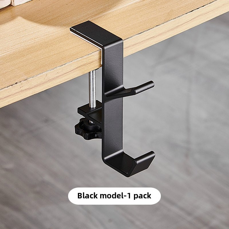 Desk Side Bag Hanger Hook for Office and Dorm Black and white 2 Pack - Image 3