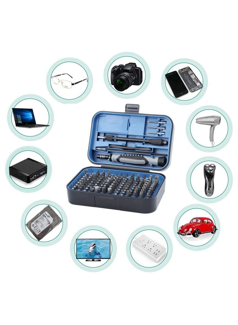 COOLBABY Precision Screwdriver Set New Version 130 in 1 Screwdriver Kit with 120 Screwdriver Bits Repair Tool Kit With Magnetizer For Smart Phone Household(Blue)  - Image 2