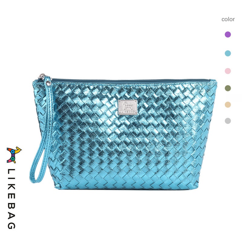 Hand-Held Cosmetic Bag, Fashionable Woven Women'S Bag, Travel Bag, Portable Storage Bag, Toiletry Bag, Can Add Logo, Portable - Image 2