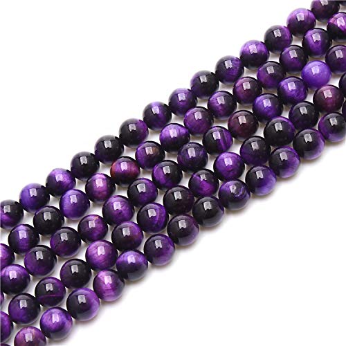 tochispa Nature Stone Purple Tiger Eye Beads for Jewelry Making DIY Bracelet Necklace (8mm) - Image 5