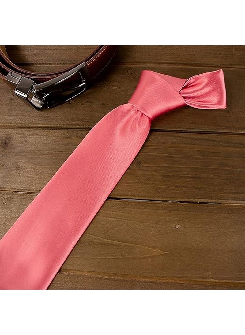 Trenderrs Men's Satin Tie and Handkerchief Set Men's Tie  - Image 2