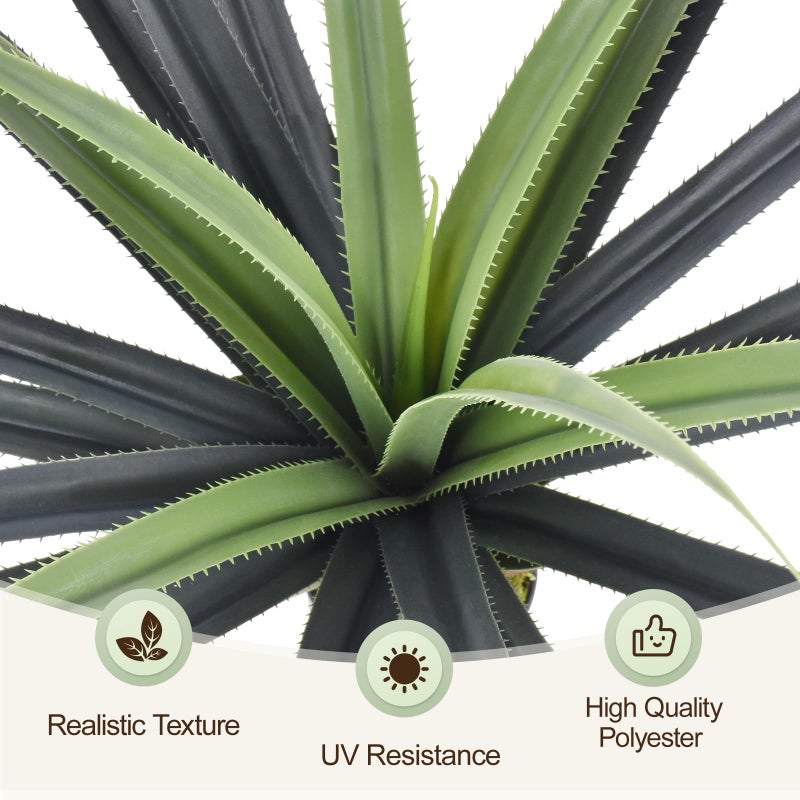 Keeplush 4ft Artificial Spiked Agave Plant, 48inch Faux Agave Plants Indoor Realistic Floor Plant Perfect for Front Porch, Patio, Indoor Outdoor Home, Office Decor (Set of 2) - Image 3