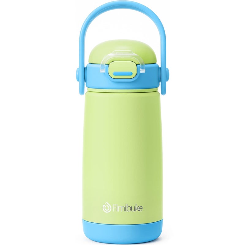 Fimibuke Kids Insulated Water Bottle with Straw Lid & Handle - 14oz BPA FREE 18/8 Stainless Steel Metal Tumbler Leak Proof Double Wall Vacuum Kids Cup Toddler Water Bottle for School Boys Girls - Image 1