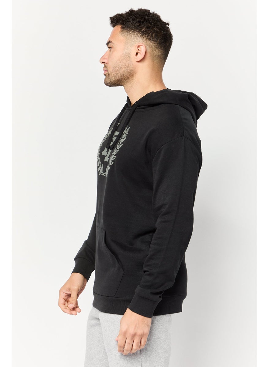 Paul Frank Men Long Sleeves Brand Logo Hoodie, Black  - Image 4