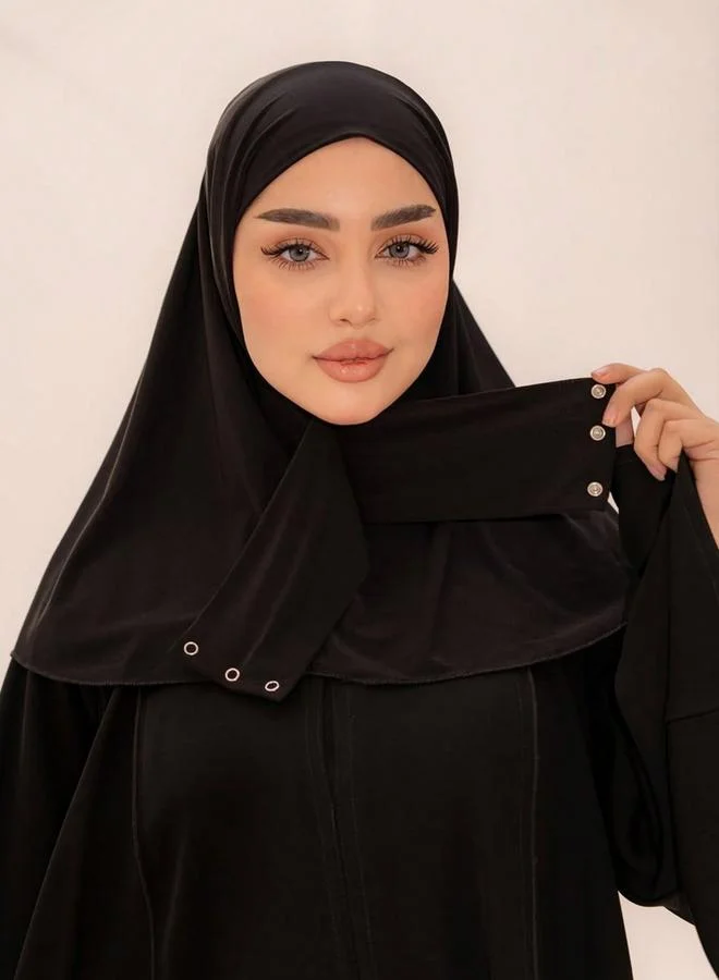 تايك تو حجاب سادة بتفاصيل أزرار