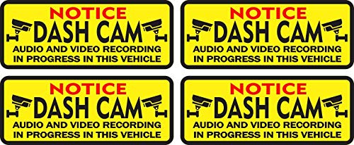 StickerTalk Notice Dash Cam Vinyl Stickers, 2.5 inches by 1 inch - Image 5